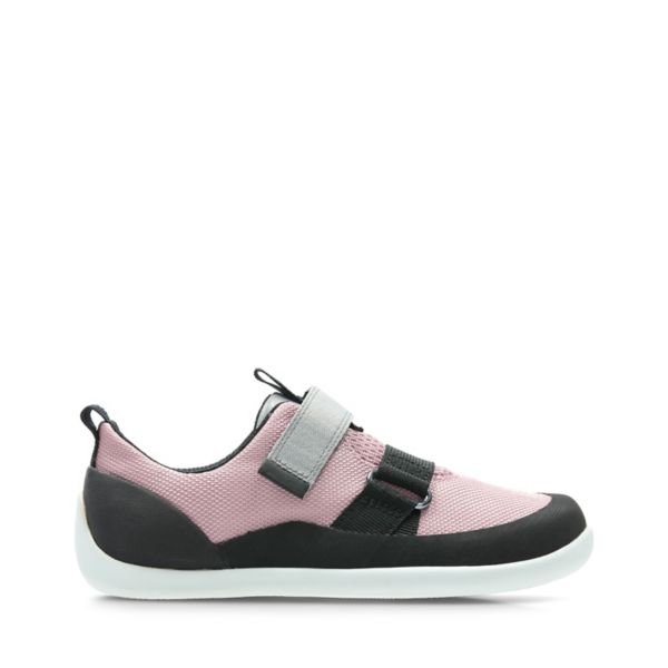 Clarks Girls Play Pioneer Trainers Pink | USA-8971354